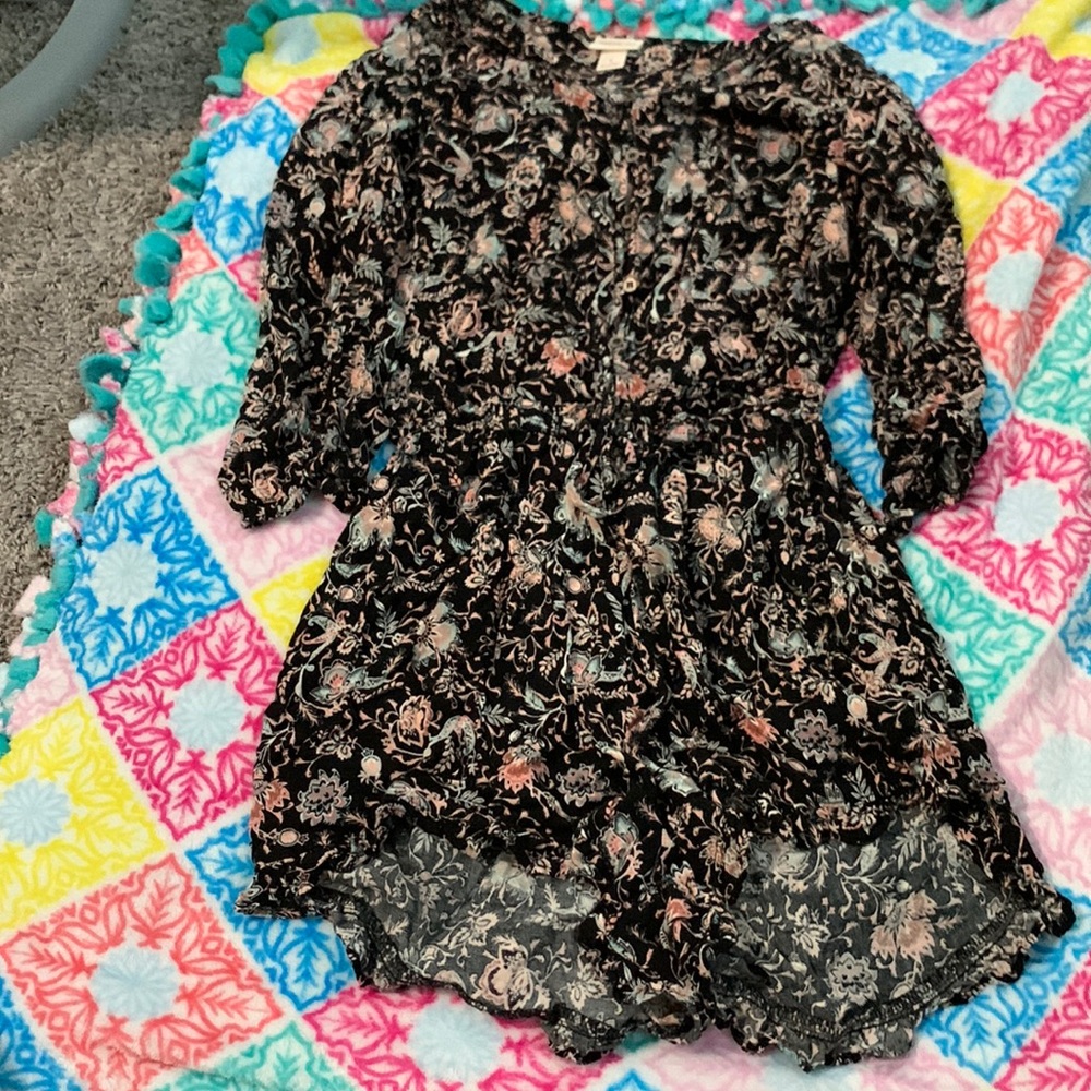 Cute multi color floral romper